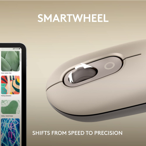 Mouse Sem Fio Logitech Pop Com Emojis Personalizáveis - Mist