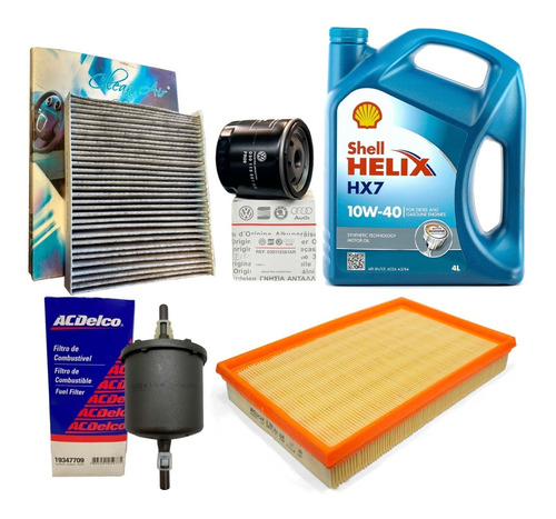 Combo Filtro Aceite Aire Nafta Habitaculo + 10w40 Vw Fox Su