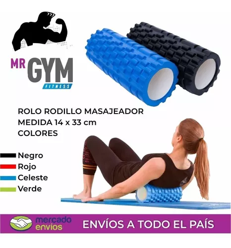 Rolo 30 Cm Pilates Yoga Texturado Con Bolso