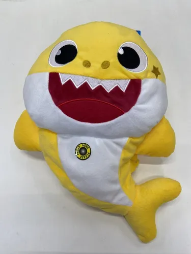 Peluche Baby Shark Amarillo Con Sonido Back Pack Con Correas