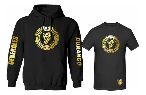 Kit De Sudadera + Playera Modelo Generales De Durango Gold