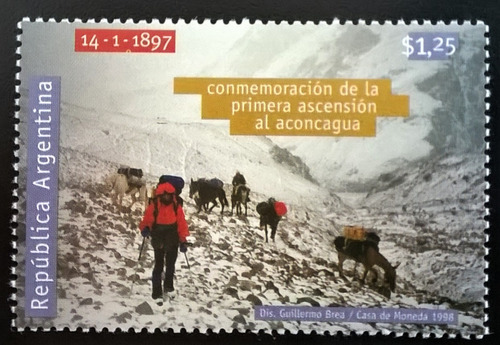 Argentina, Sello Gj 2866 Ascenc. Aconcagua 1998 Mint L13629