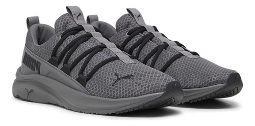 Tenis Puma Softride One4all 37767111 Comodo Original Moda Gris Oscuro Lisa 27.5 Mx