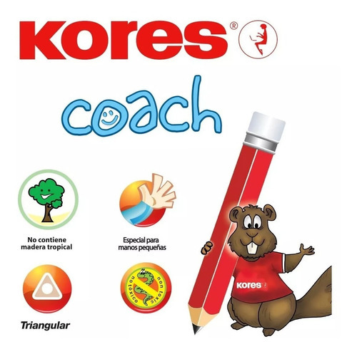 Lapiz Kores Entrenador Triangular Coach C/12
