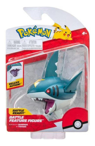 Boneco Pokémon Sharpedo - Figura Deluxe Battle Figure Sunny