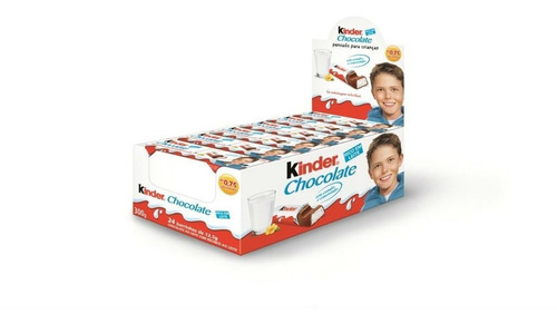 Kinder Chocolate Ao Leite (300 G) Caixa 24 Un De 12.5 G Cada