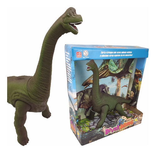 Dinossauro Braquiossauro Brinquedo Vinil Articulado Coleção