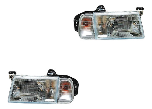 (2) Faros Delanteros C/base C/cuarto Tracker Chevrolet 90-98