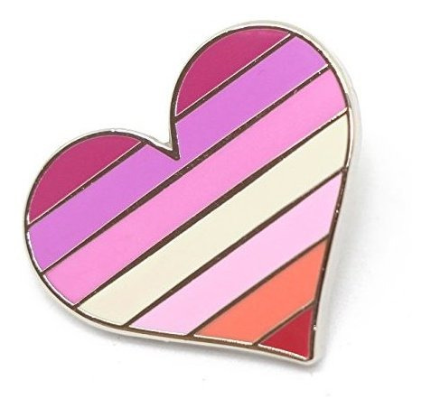 Lesbiana Pride Pin Bandera Lgbtq Gay De Corazon Bandera Pin 