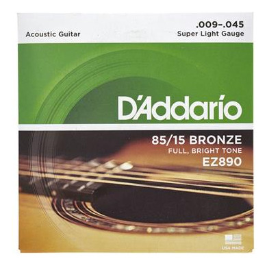 Encordado Acústica 09-45 Extralight Daddario Ez890 Cuo