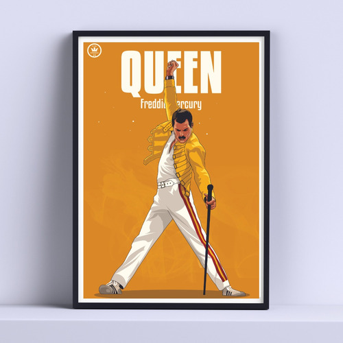 Cuadro Queen Freddie Mercury 30 X 40 Cm Listo Para Colgar