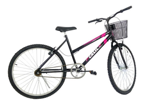 Bicicleta Aro 26 Passeio Calil Feminina C/ Cesta Raio Grosso