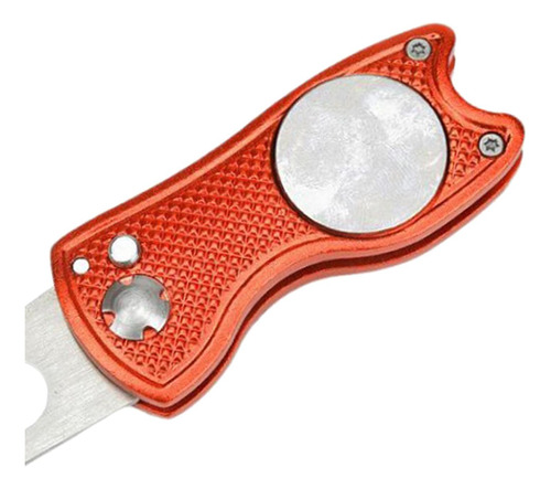Acero Inoxidable Golf Divot Reparación Switchblade Rojo