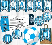 Comprar Kit Imprimible Candybar Racing Club Fútbol Personalizado Pdf