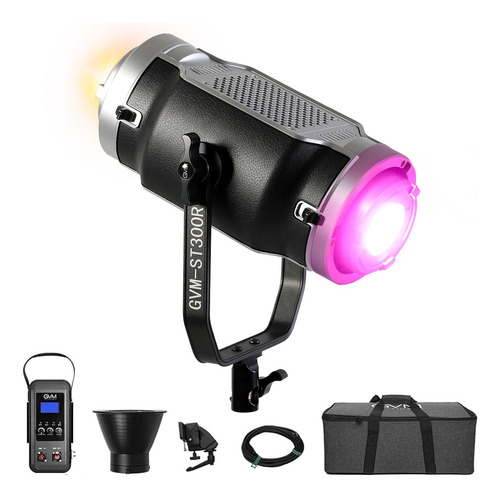 Luz De Video Gvm St300r Led Rgb Y Bicolor Doble Faz 300w