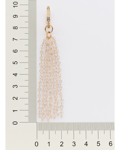 Brinco Cascata Folheado Ouro Com Cristais Rommanel 527223