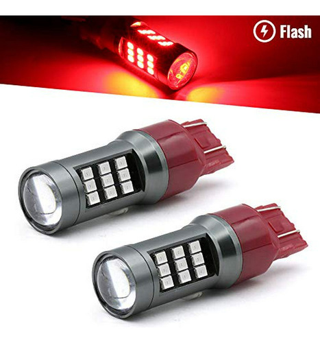  7443 Led Rojo Paro Freno Flash Estroboscópico Alerta Traser