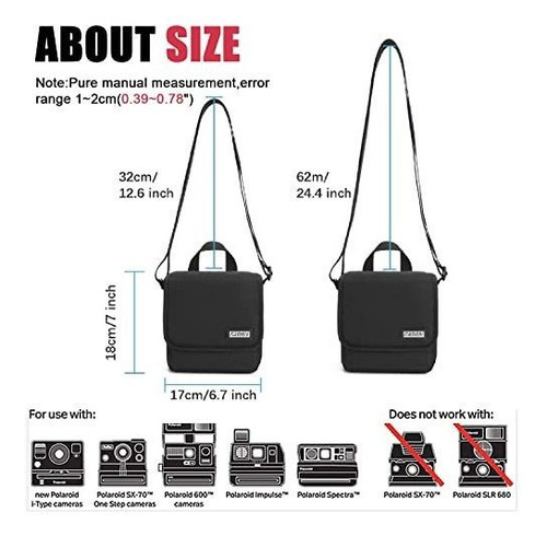 Imagen 3 de 4 de Bolsa Transporte Para Camara Polaroid Box Estuche 2 Now