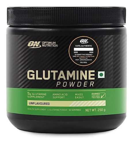 Optimum Nutrition Glutamina 250g Polvo Recuperación Muscular