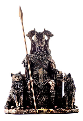 Rei Odin No Trono Mágico Sábio Deus Nordico Veronese 22cm
