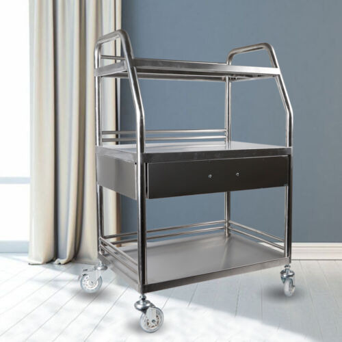 Laboratory Utility Cart Trolley 3 Layers Clinic Serving  Ttb