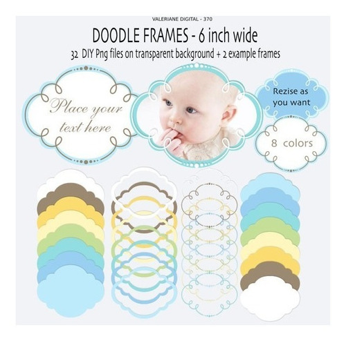 Kit Imprimible Pack Frames Etiquetas Label Clipart Cod 11