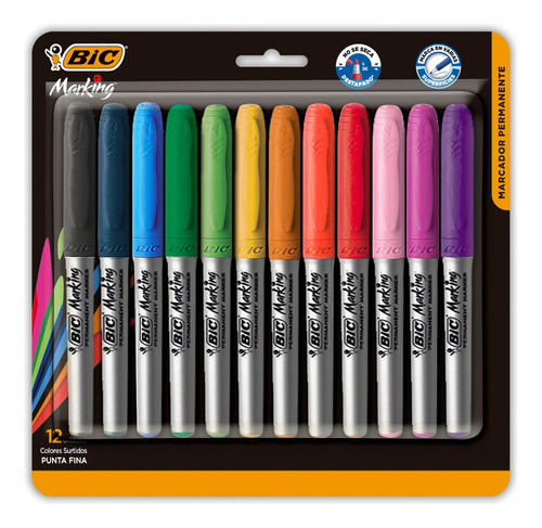 Marcador Permanente Bic Intensity Marking X12 Fashion