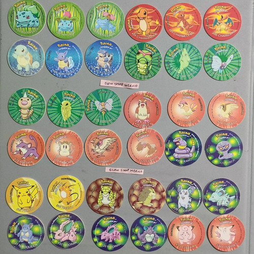 Colección Tazos Variantes Pokémon 1 Y 2 Sabritas México