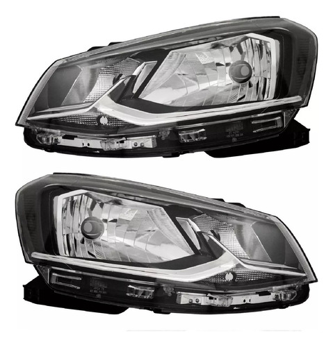 Par Farol Gol Voyage G7 2016 17 18 19 Friso Cromado Simples