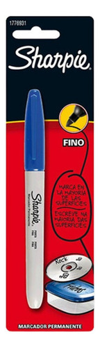 Rotulador permanente, 0,9 mm, Fine Sharpie TDS Surface, color azul