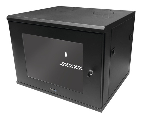 Gabinete De Montaje En Pared 19in 6ur Puerta Cristal Negro