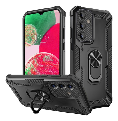 Funda Case Para Oppo A16 Holder Parante Con Anillo Negro