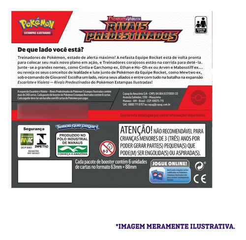Box Pokémon Escarlate Violeta 10 Rivais Predestinados Copag Rivais Predestinados Português