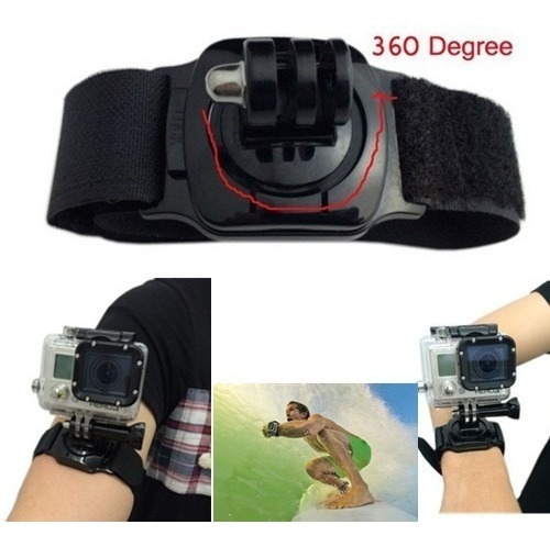 Capa Pulseira 360 Caixa Estanque Gopro 5 6 7 Black Películas