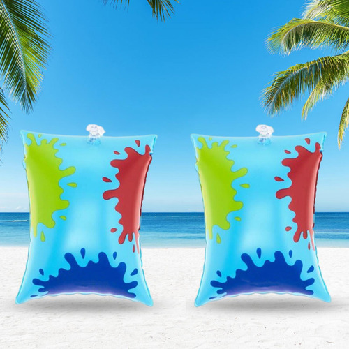 2 Flutuadores De Natação Crianças Anéis De Azul