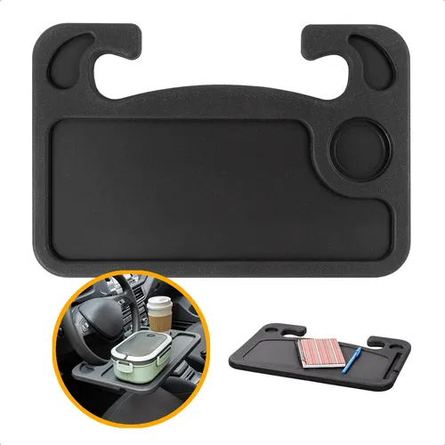 Mesa Bandeja Suporte Volante Carro Multiuso Laptop Refeição Preto