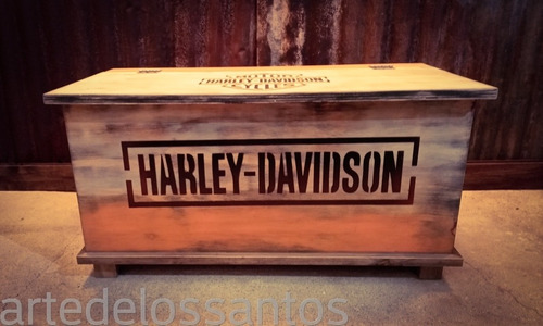 Baúl Vintage/mesa Ratona Harley Davidson  80cmts Envios 