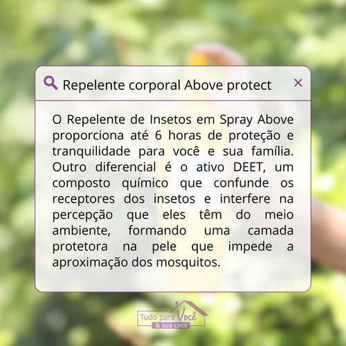 Repelente Corporal De Insetos Above Protect Com Deet Kit 3un