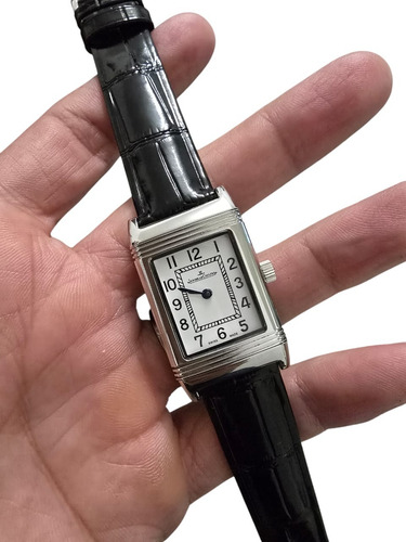 Reloj Premium Compatible Jger Reverso Negro Acero Blanco (Reacondicionado)