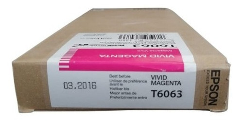 Cartucho De Tinta Para Plotter T6063 Magenta Vivo C13t606300