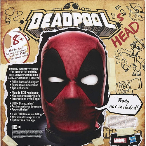 Cabeza Interactiva Deadpool Legends E6981 Premium C/ Sonido
