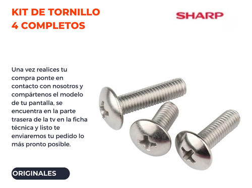 Tornillos Pará Pantalla Sharp (Usado)