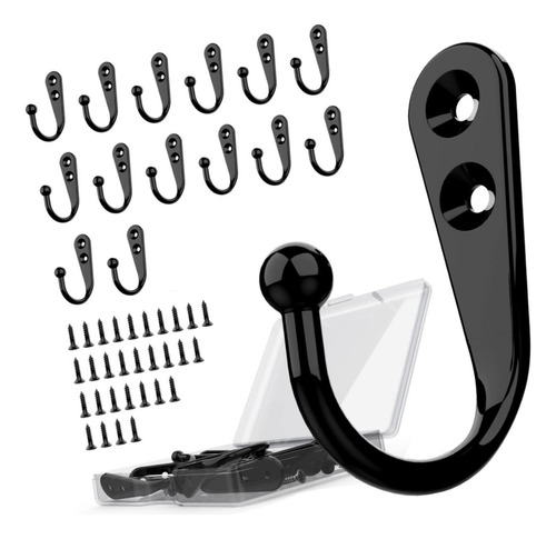 15 Ganchos De Pared Para Ropa Con Tornillos Para Colgar