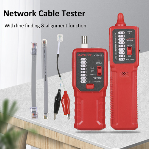 Probador De Cables De Red Digital Silencioso Con Buscador
