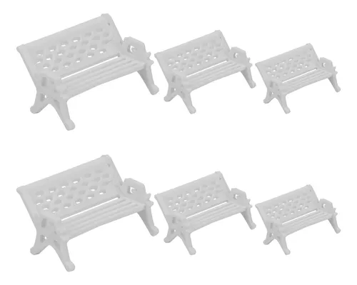 Set De 4 Muebles De Jardín En Miniatura Escala 1/12 Para Casa De Muñecas – Mesa Y Sillas De Madera, Decoración Simulación Para Interiores Y Fotografía