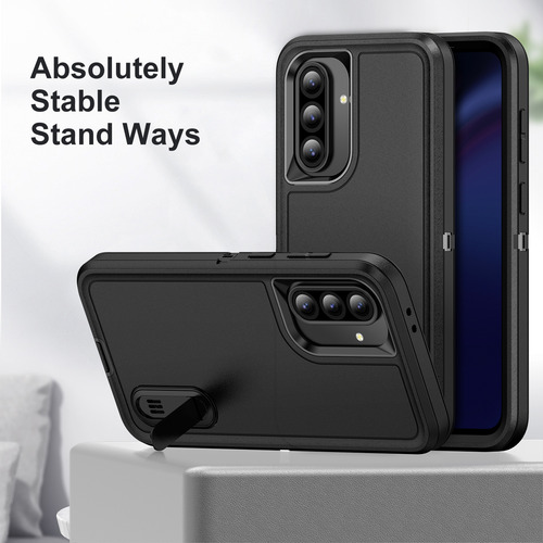 Funda De Teléfono 3 En 1 De Armadura Pesada Para Samsung Galaxy A26 A36 A56 5g, Marco De Soporte De Plástico Duro,