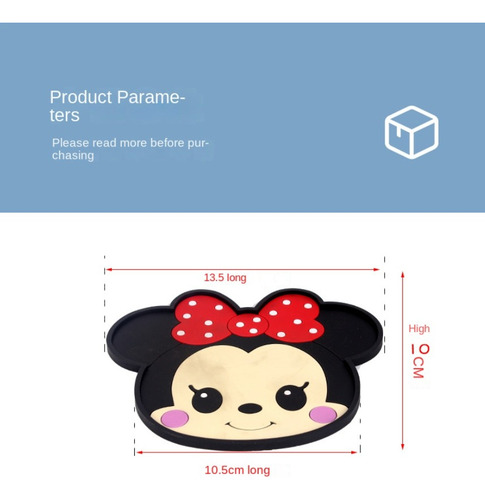 Set 4 Portavasos Mickey Minnie Silicona Portavasos Kawaii
