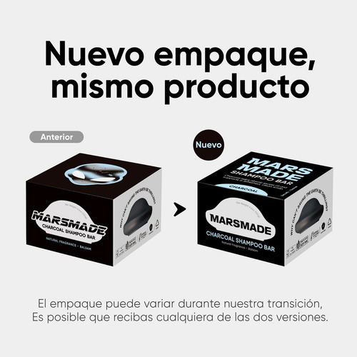 Marsmade Shampoo En Barra De Carbón Vegetal