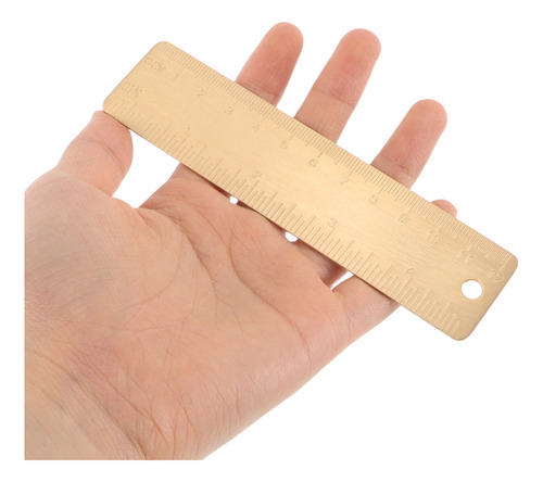 2 Reglas De Doble Escala: Miniregla Corta Retro De Latón De