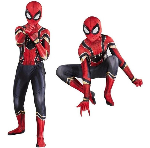 Imagem 5 de 9 de Fantasia Homem Aranha De Ferro Vingadores Guerra Infinita